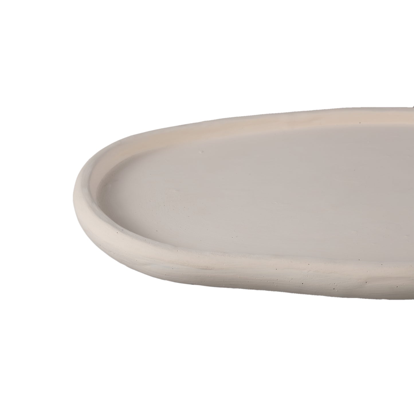 Tammy Crème Cement Organische Schaal Op Voet L - Set Van 2 - 2 Sets 7x39x34 cm