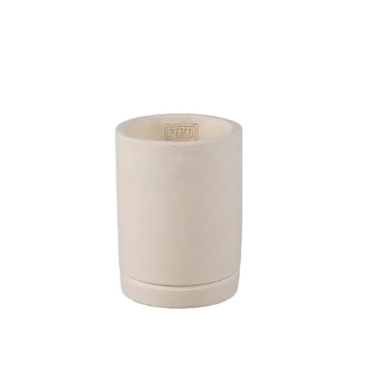 Vik Cream Cement Cylinder Pot Round Matt XS - Set van 16 15x11x11 cm