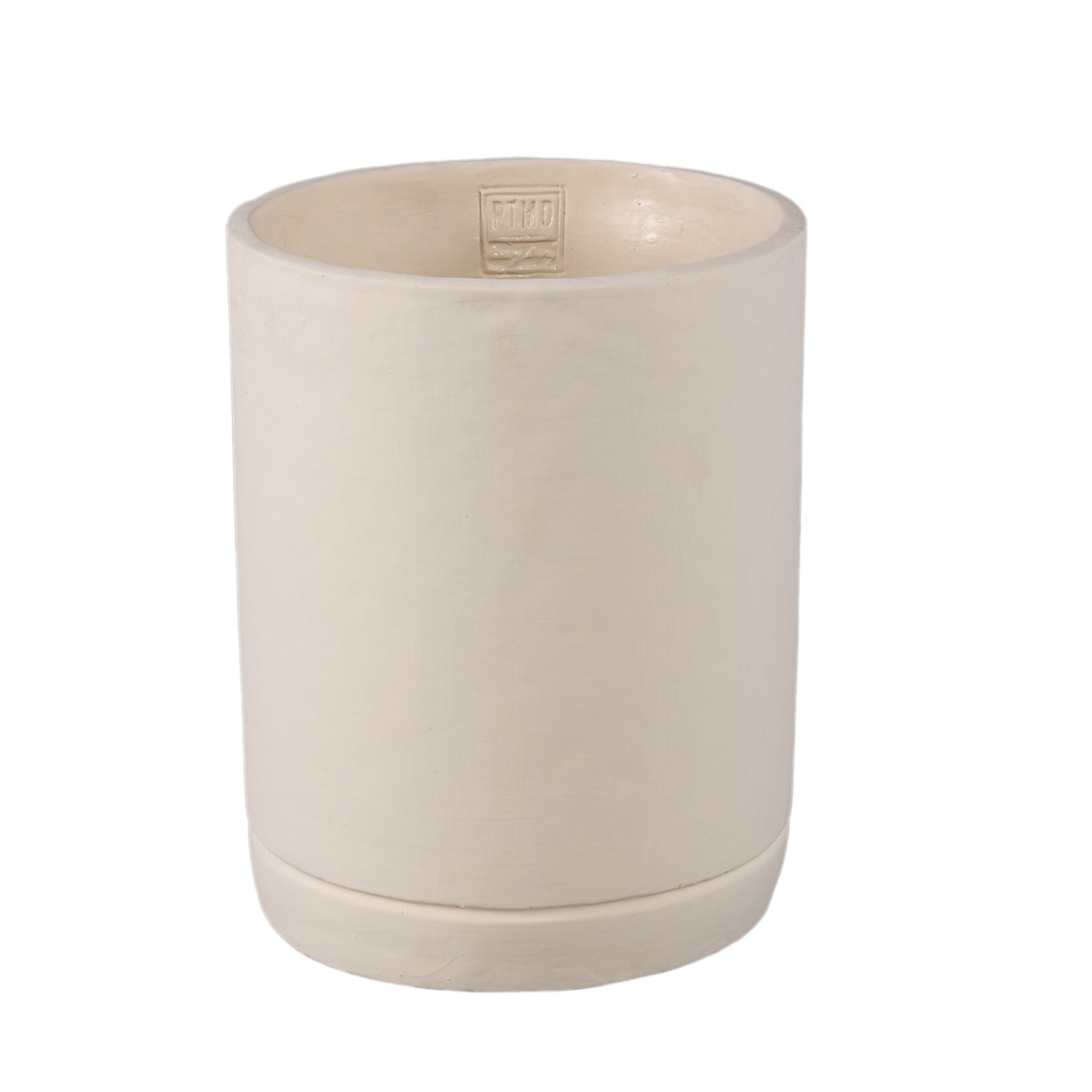 Vik Crème Cement Cilinder Pot Rond Mat Set van 4 Stuks - 4 Sets 25x20x20 cm