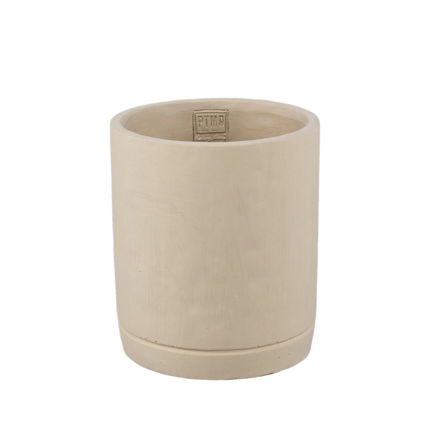 Vik Taupe Cement Cilinder Pot Rond Mat M - Set van 6 Stuks - 6 Sets 20x17x17 cm