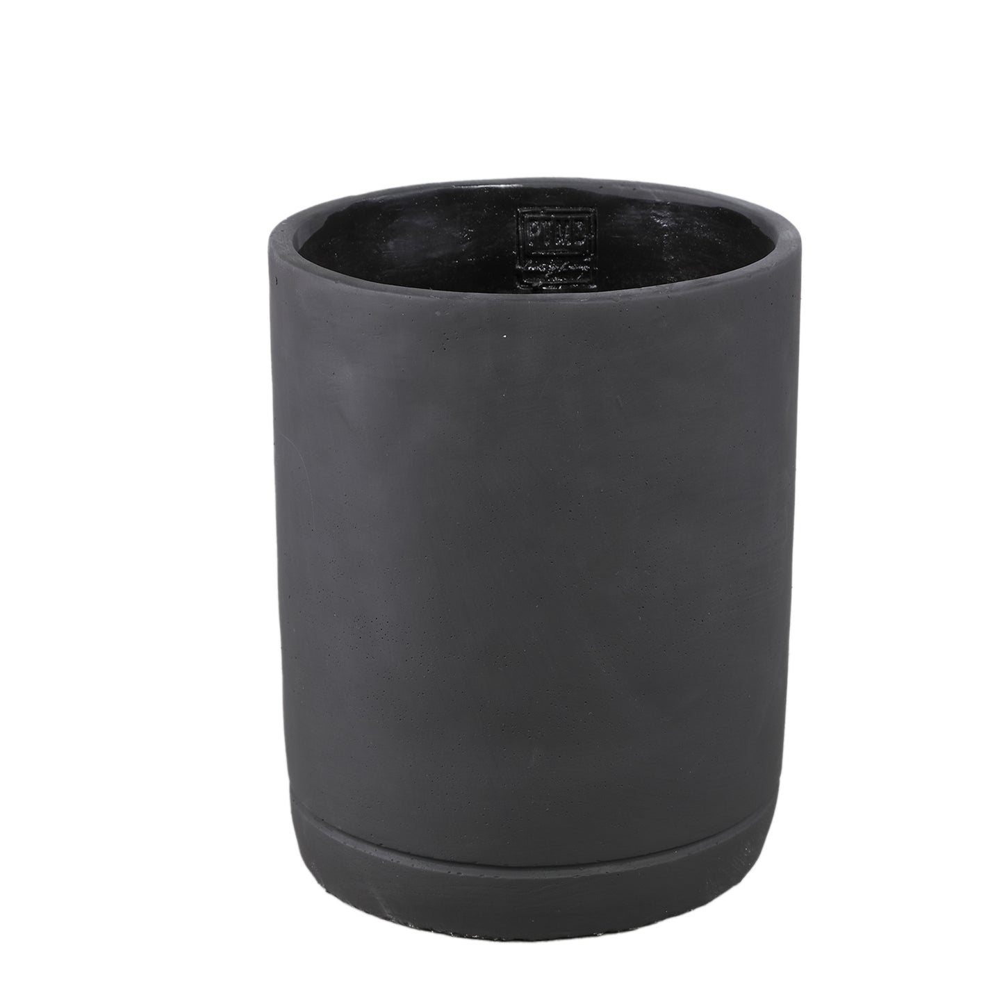 Vik Paarse Dark Cement Cilindrische Pot Rond Mat Set Van 4 Stuks L - 4 Sets 25x20x20 cm