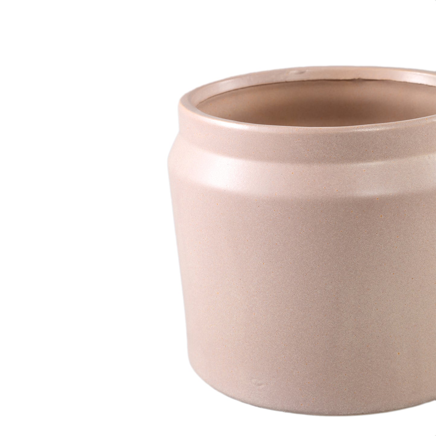 Jillanne Crème Keramische Ronde Pot Rand - Set van 6 Stuks - 6 Sets 16x18.5x18.5 cm
