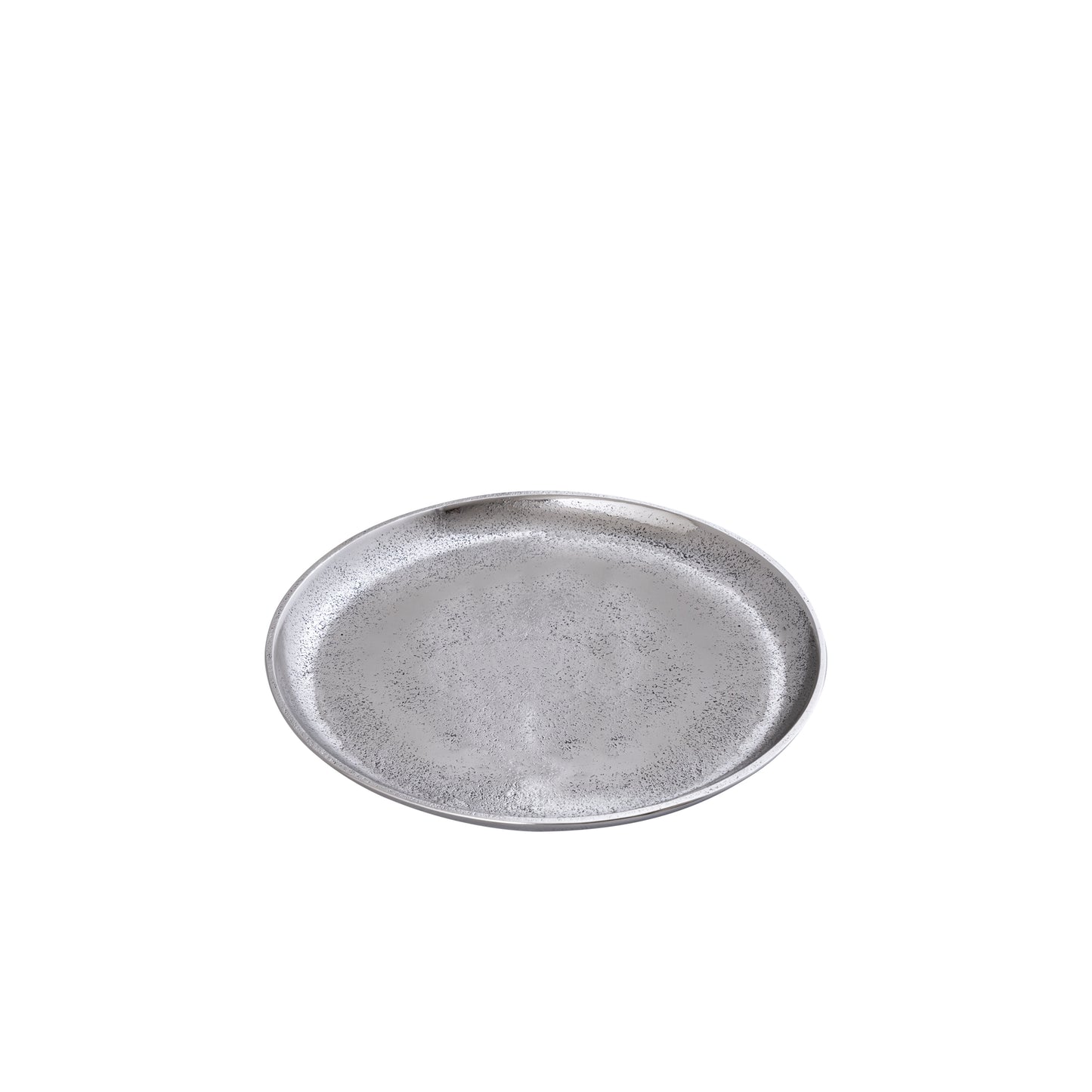 Afta Zilveren Gietaluminium Schaal Rond Set van 2 - 2 Sets 2.5x30x30 cm