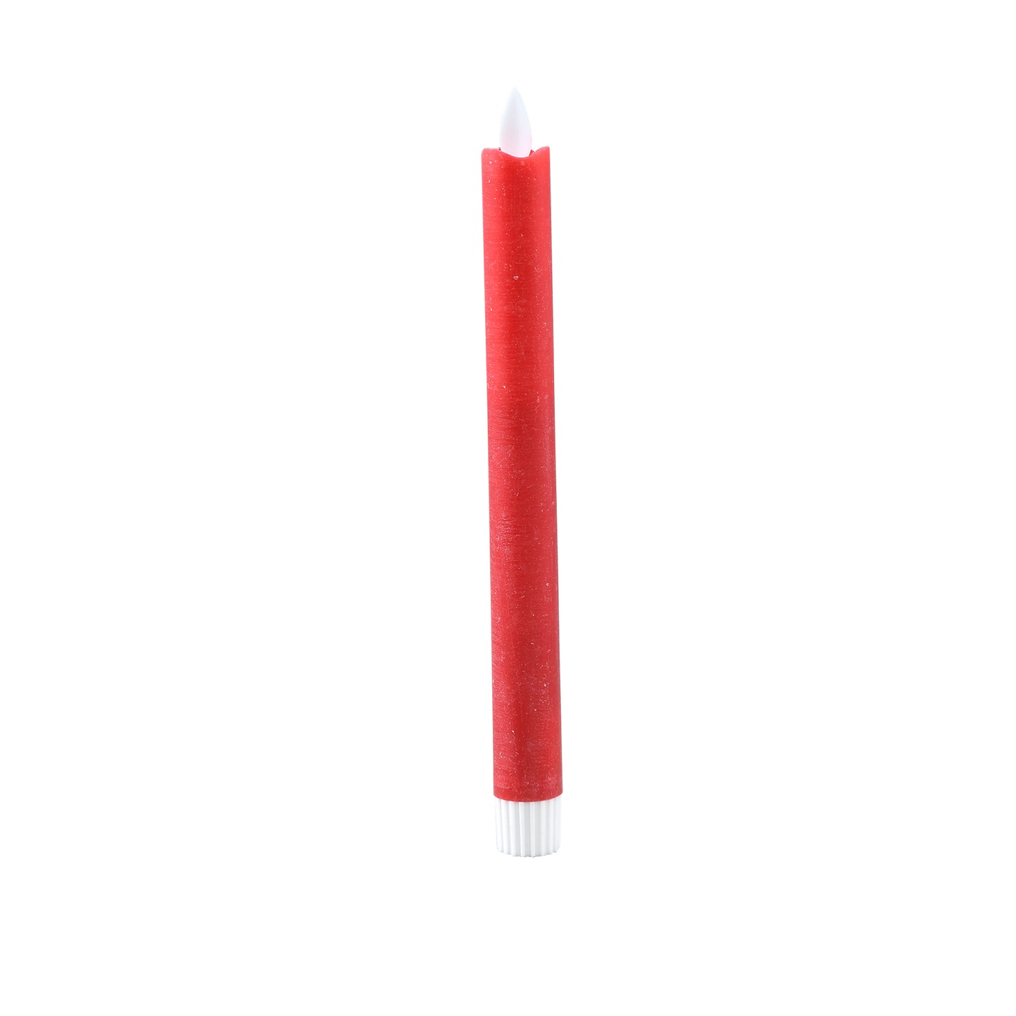 LED Dinerkaarsen Rustiek Rood Set van 6 Stuks met Bewegende Vlam - 6 Sets 22x2x2 cm