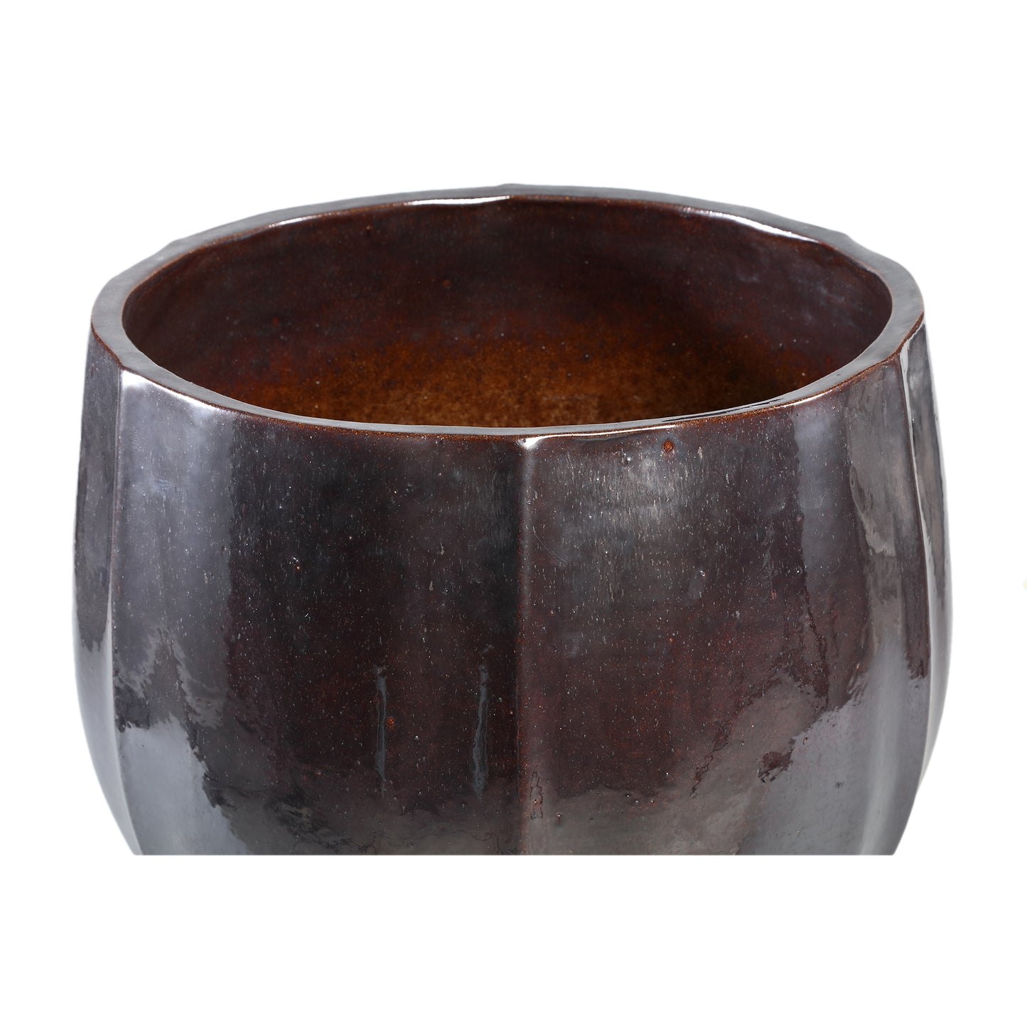 Ayasha Zilveren Glazuurde Keramische Pot Set van 4 Glanzend Rond 41x47x47 cm