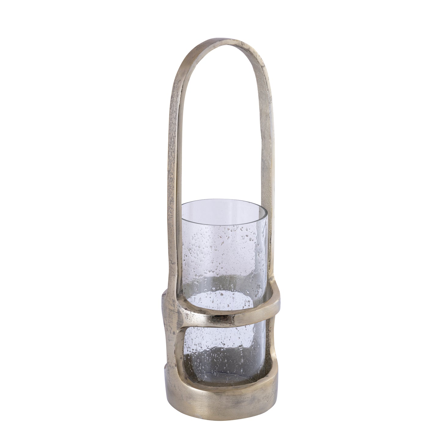 Rahana Gouden Gegoten Aluminium Lantaarn Hoog L 49x15x15 cm