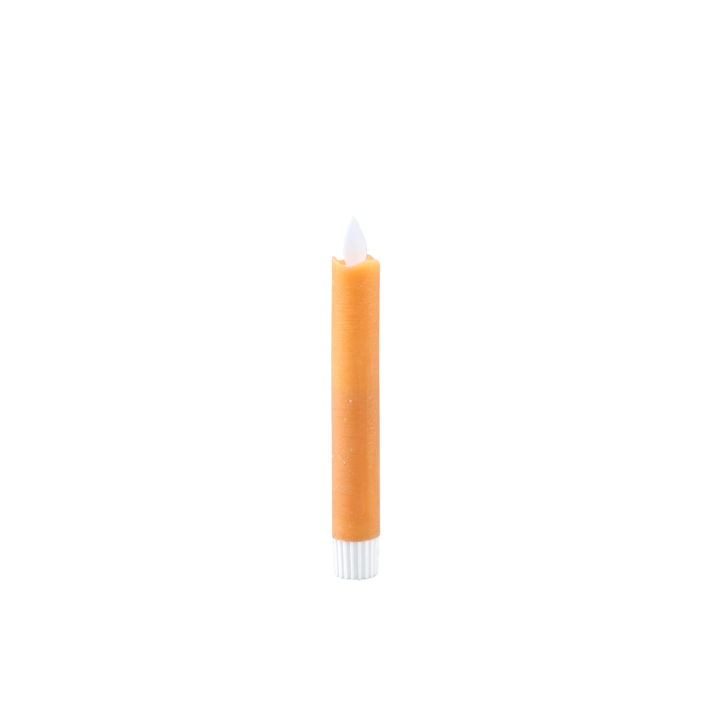 LED Diner Kaars Roestbruin Moveflame Set van 6 Stuks Kort - 6 Sets 15x2x2 cm