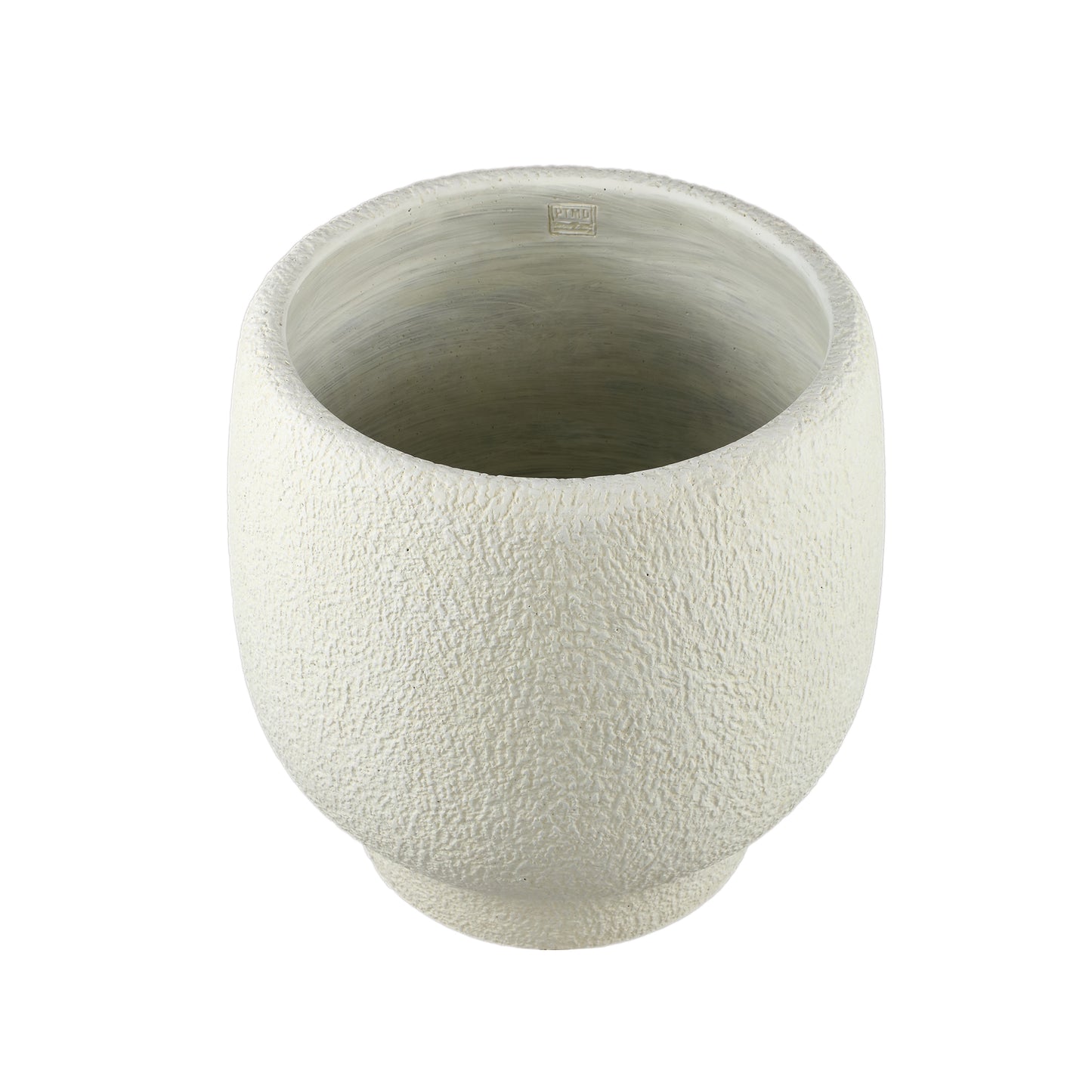 Evelynn Witte Ronde Cementpot Op Voet XXL 40x40x40 cm