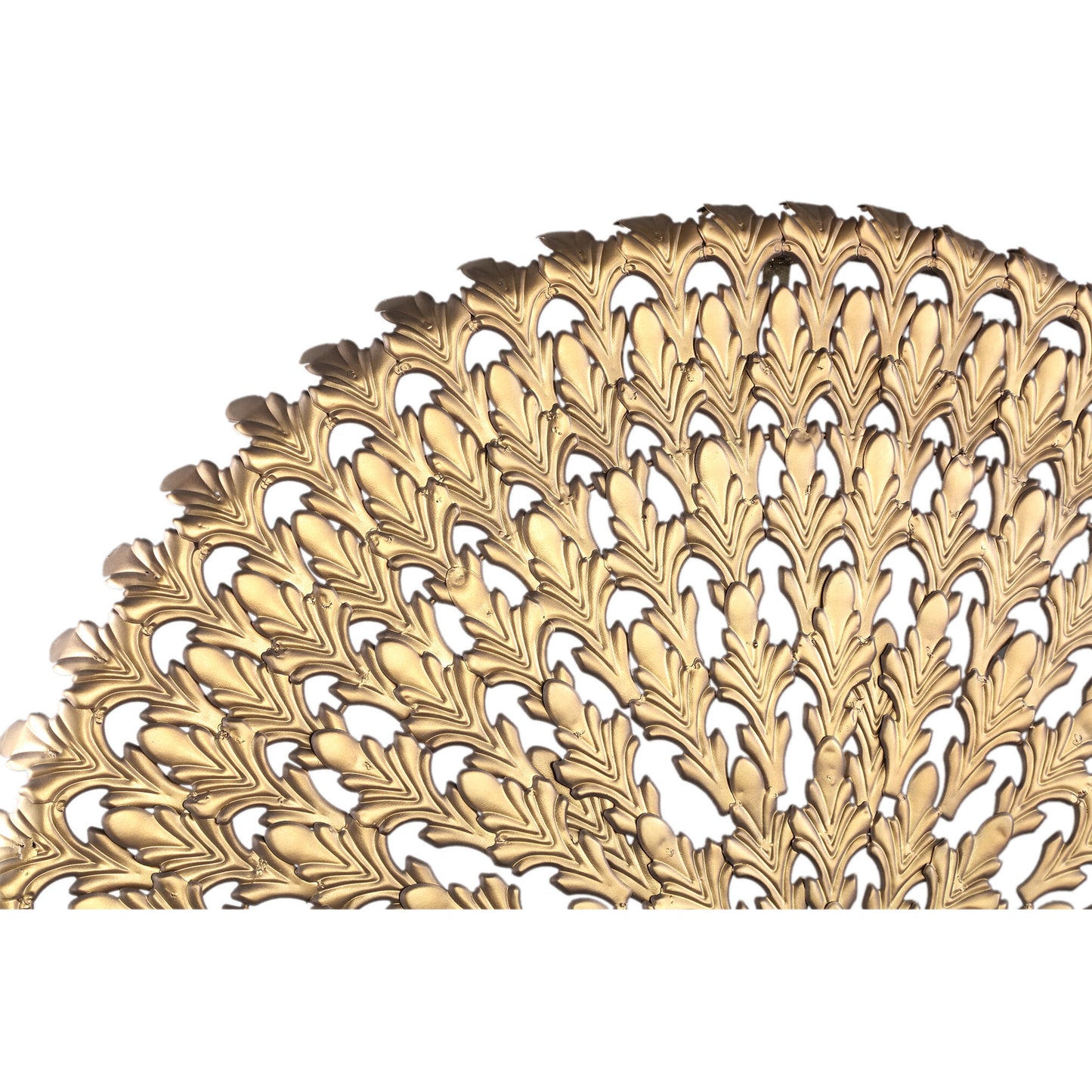 Xavery Bronzen Rond Ijzeren Wandpaneel met Gesneden Look S 89.5x89.5x4.5 cm