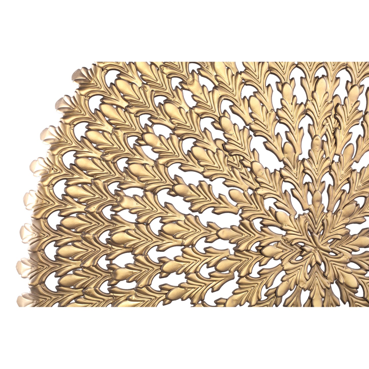 Xavery Bronzen Rond Ijzeren Wandpaneel Met Gesneden Look L 120x120x8 cm