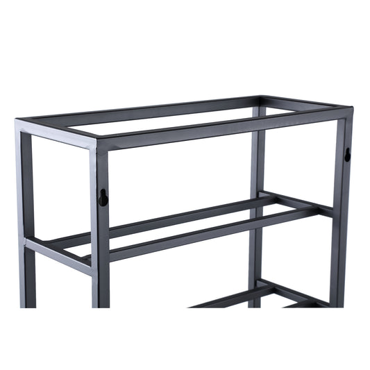 Kentyn Black Rectangle Iron Wine Rack Small