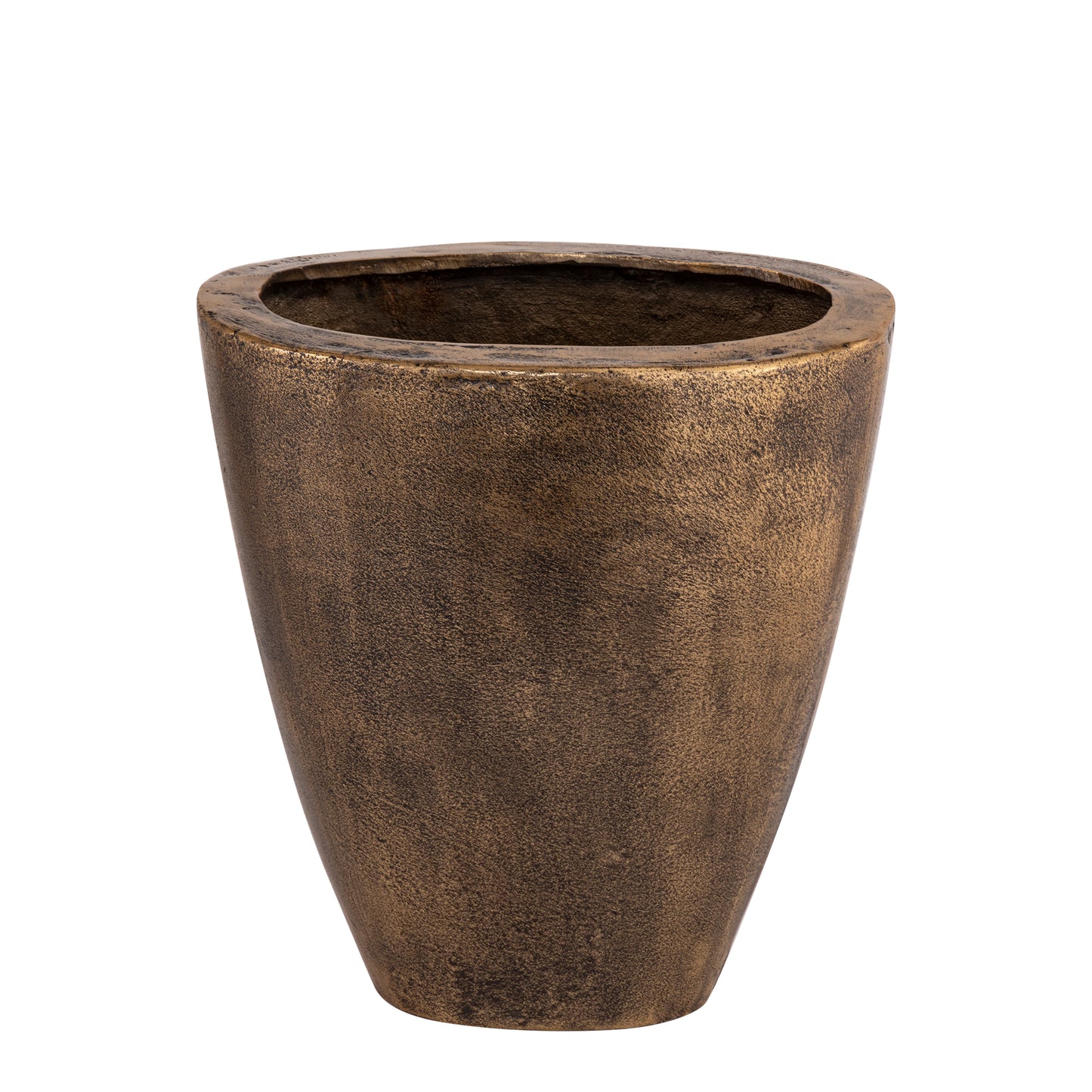 Qasem Metalen Pot Ovaal Laag 44x41x26 cm