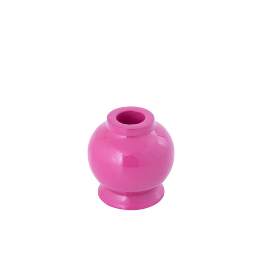 Ingere Roze Kandelaar Set van 6 Stuks - Rond Gegoten Aluminium - 6 Sets 6x6x6 cm