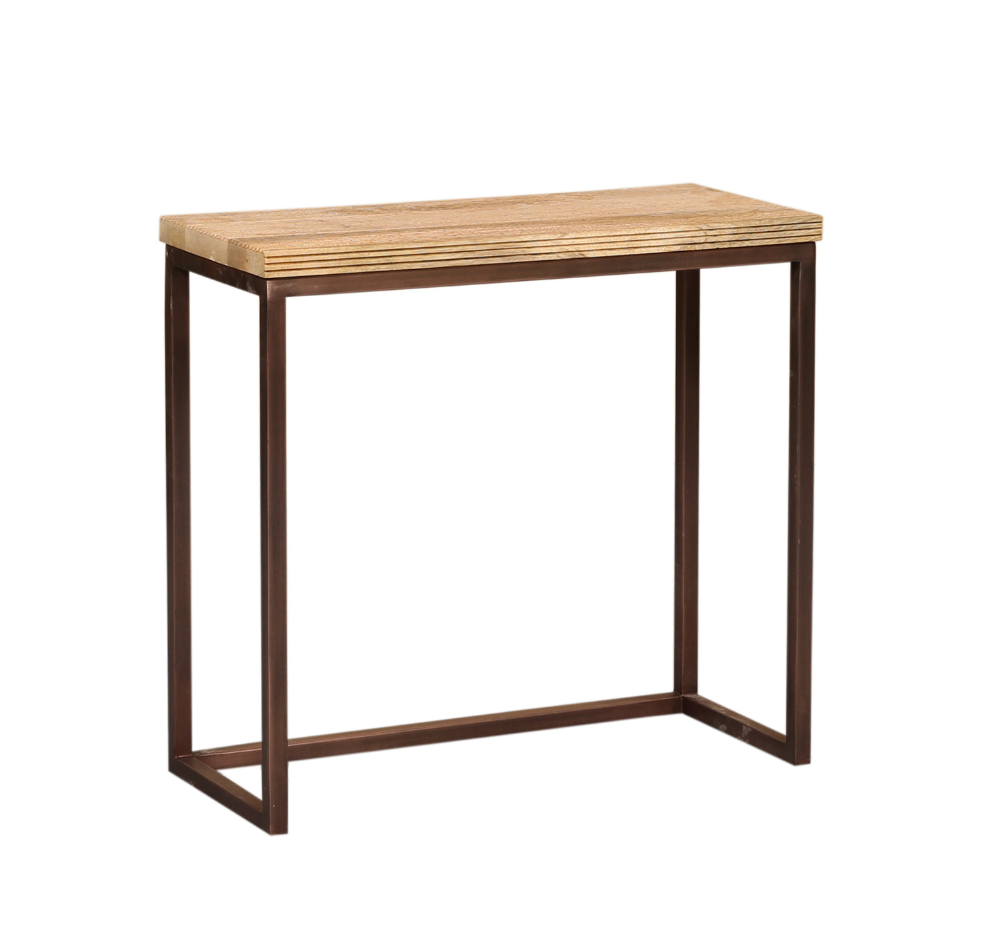 Zoah Koperen Mango Hout Bijzettafel Rechthoek 65x70x29 cm