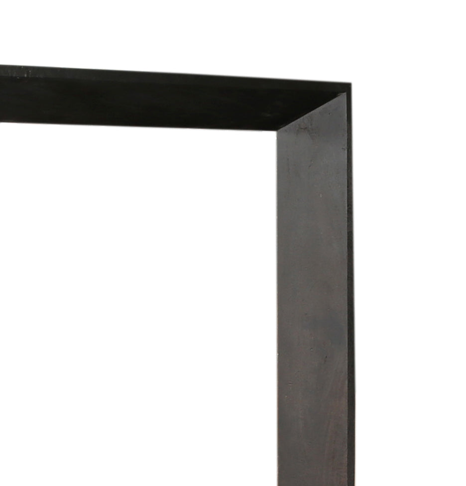Kyro Zwarte Acacia Houten Rechthoekige Spiegel Groot 195x100x13 cm