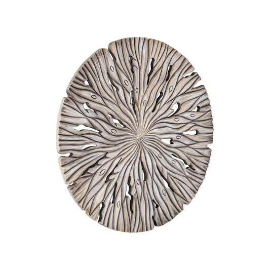 Bonte Crème MDF Wandpaneel Golvend Gesneden Rond S 90x90x2.5 cm