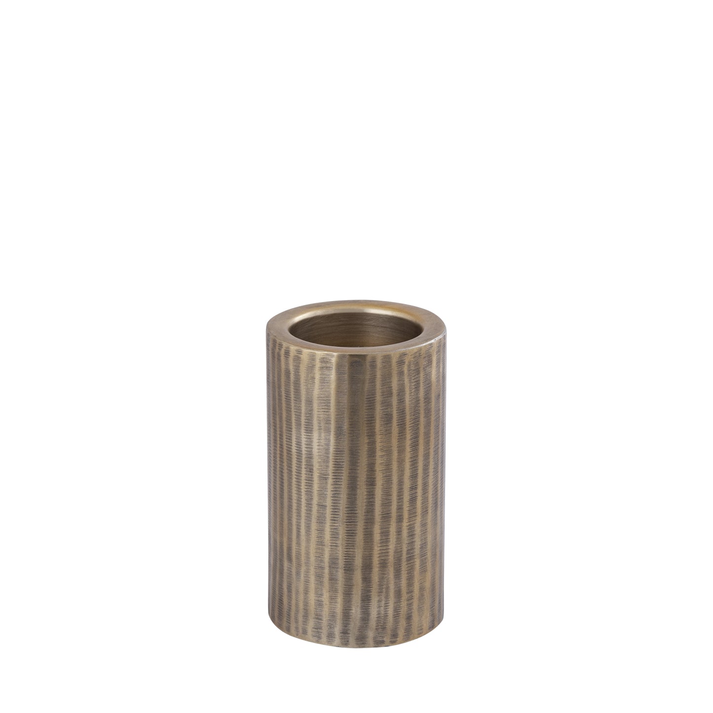 Jowad Antieke Goud Aluminium Kandelaar Ribbel Set van 4 Stuks - 4 Sets 21.5x13x13 cm