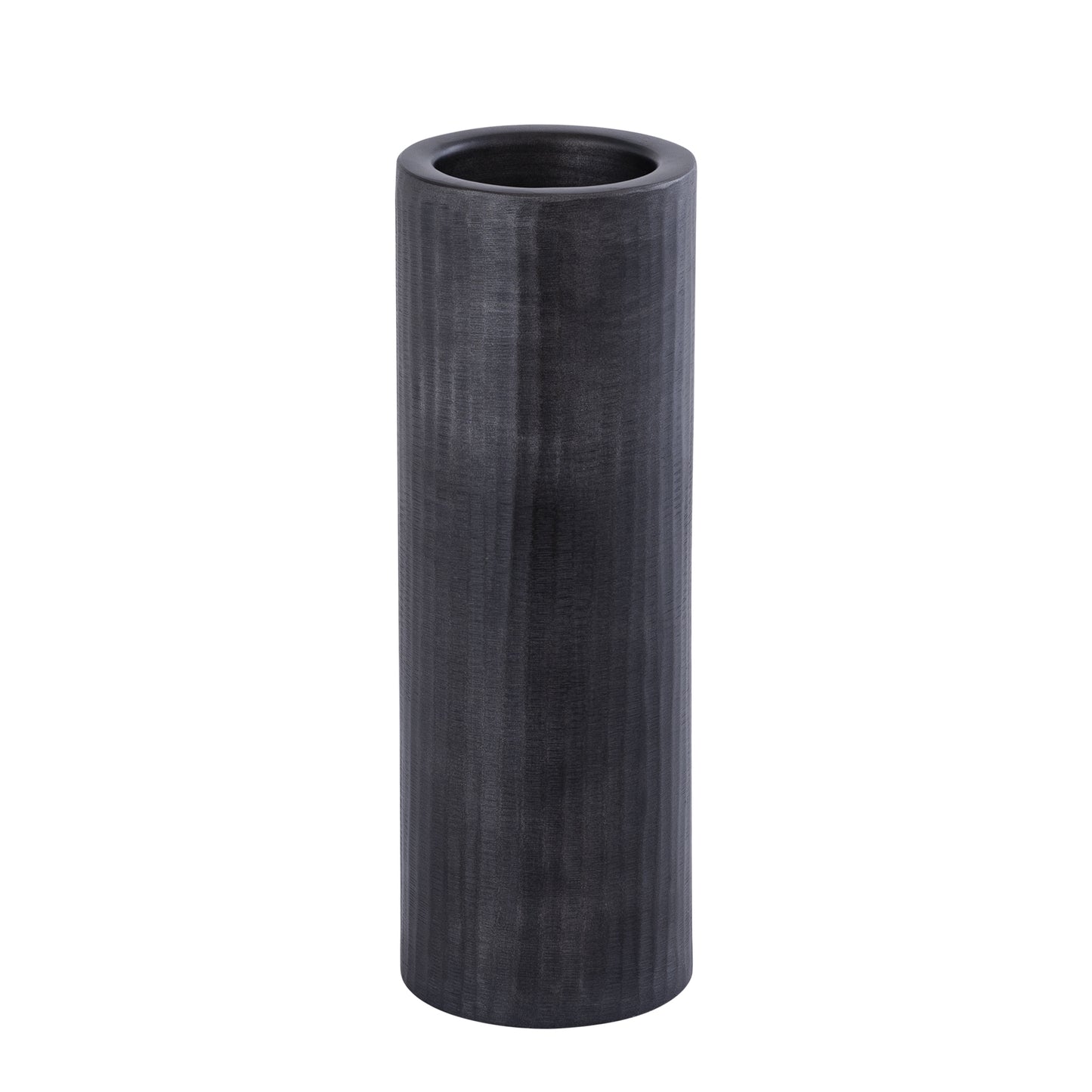Jowad Grafiet Aluminium Kandelaar Ribbelstructuur L Set van 2 - 2 Sets 37x13x13 cm