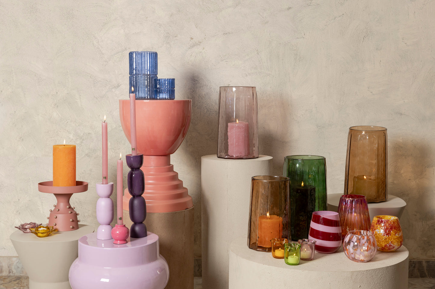 Pernella Amber Ribbed Glass Stormlight M