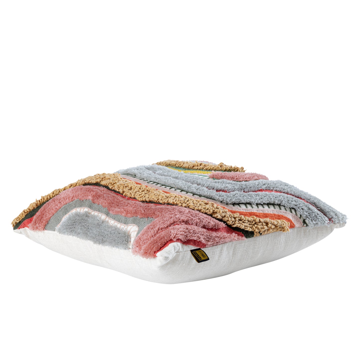 Sephora Roze Vierkant Sierkussen met Strepen Set van 2 - 2 Sets 45x45x4 cm