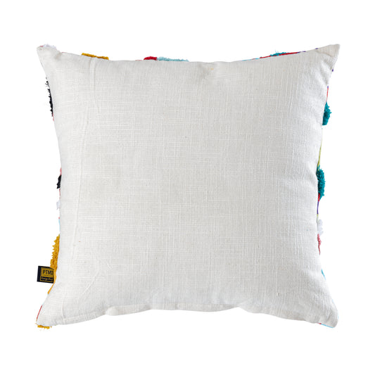 Courtneay Blauw Vierkant Borduurwerk Kussen Set van 2 45x45x4 cm