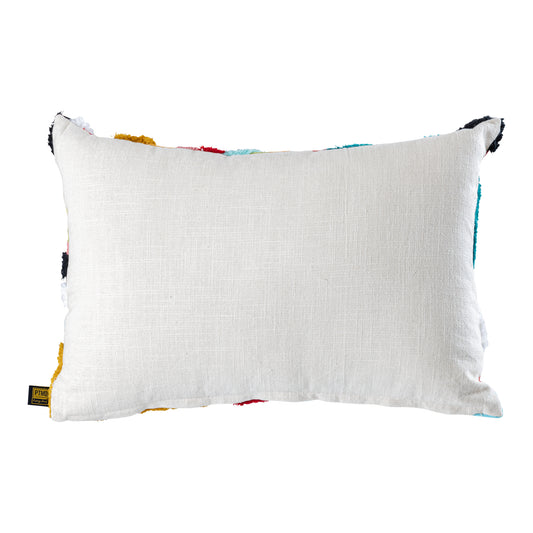 Courtneay Blauw Rechthoekig Borduurkussen Lijnen - Set van 2 Stuks 40x60x4 cm