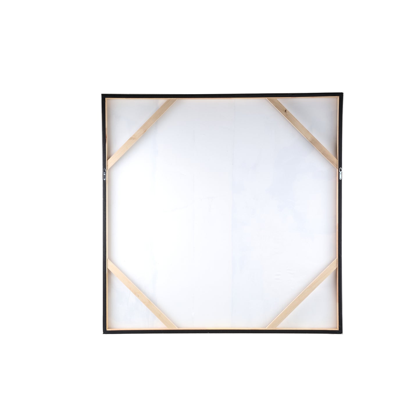 Jor Zwart Doek Cirkel Geschilderd Wandpaneel Vierkant 120x120x4 cm
