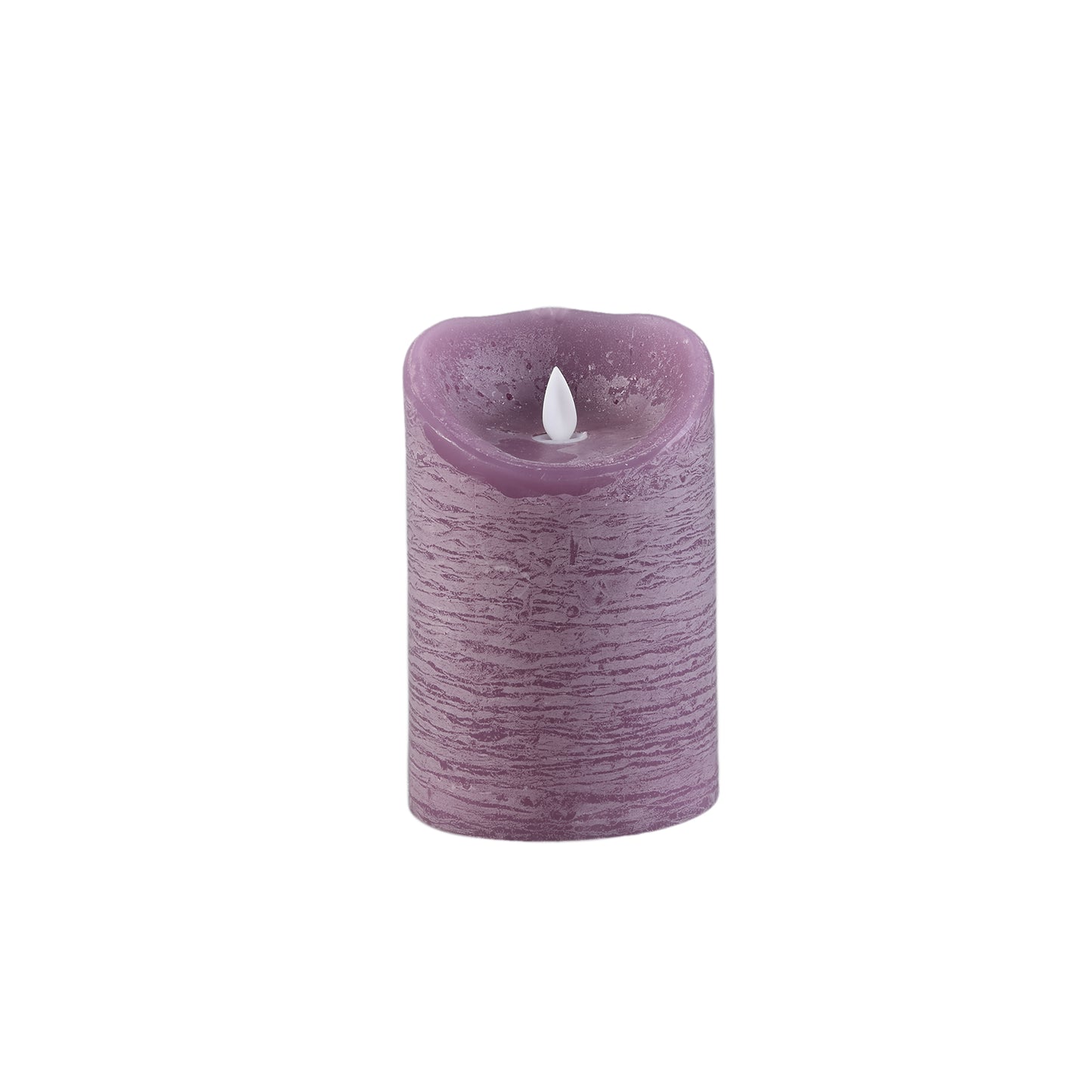 LED Light Kaars Rustiek Lila Bewegende Vlam Set van 8 Stuks - 8 Sets 15x10x10 cm