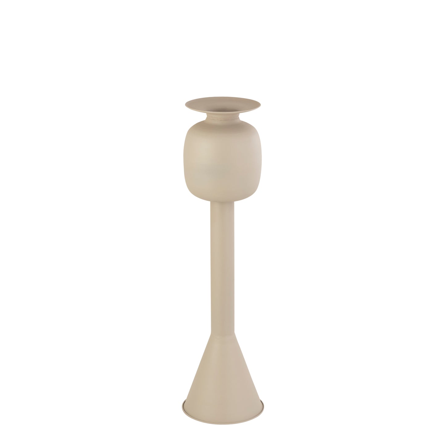 Dainah Crèmekleurige Ijzeren Pot Op Lange Voet Klein 100x24x24 cm