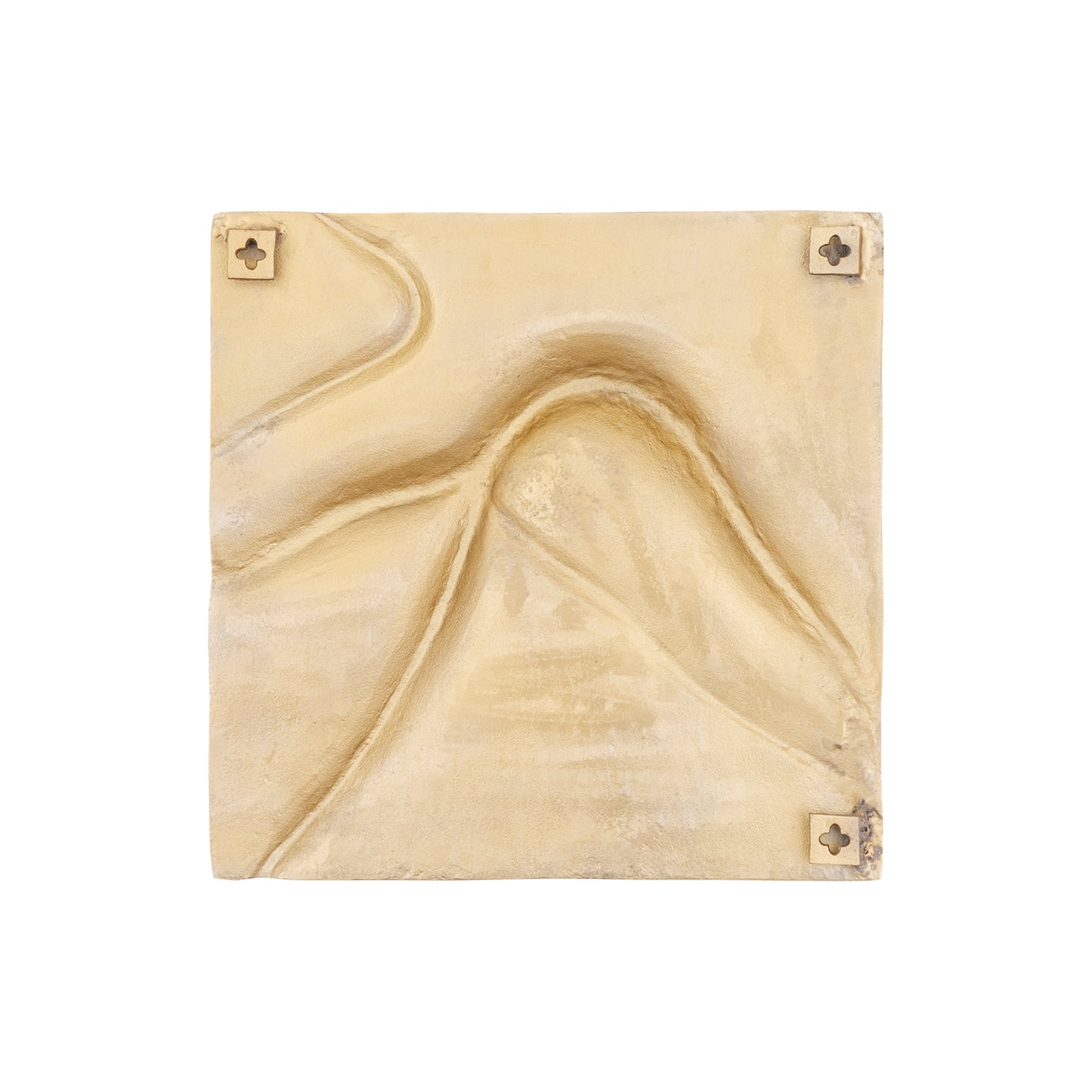 Gihan Gouden Aluminium Wandpaneel Golflijnen M 55x55x5 cm