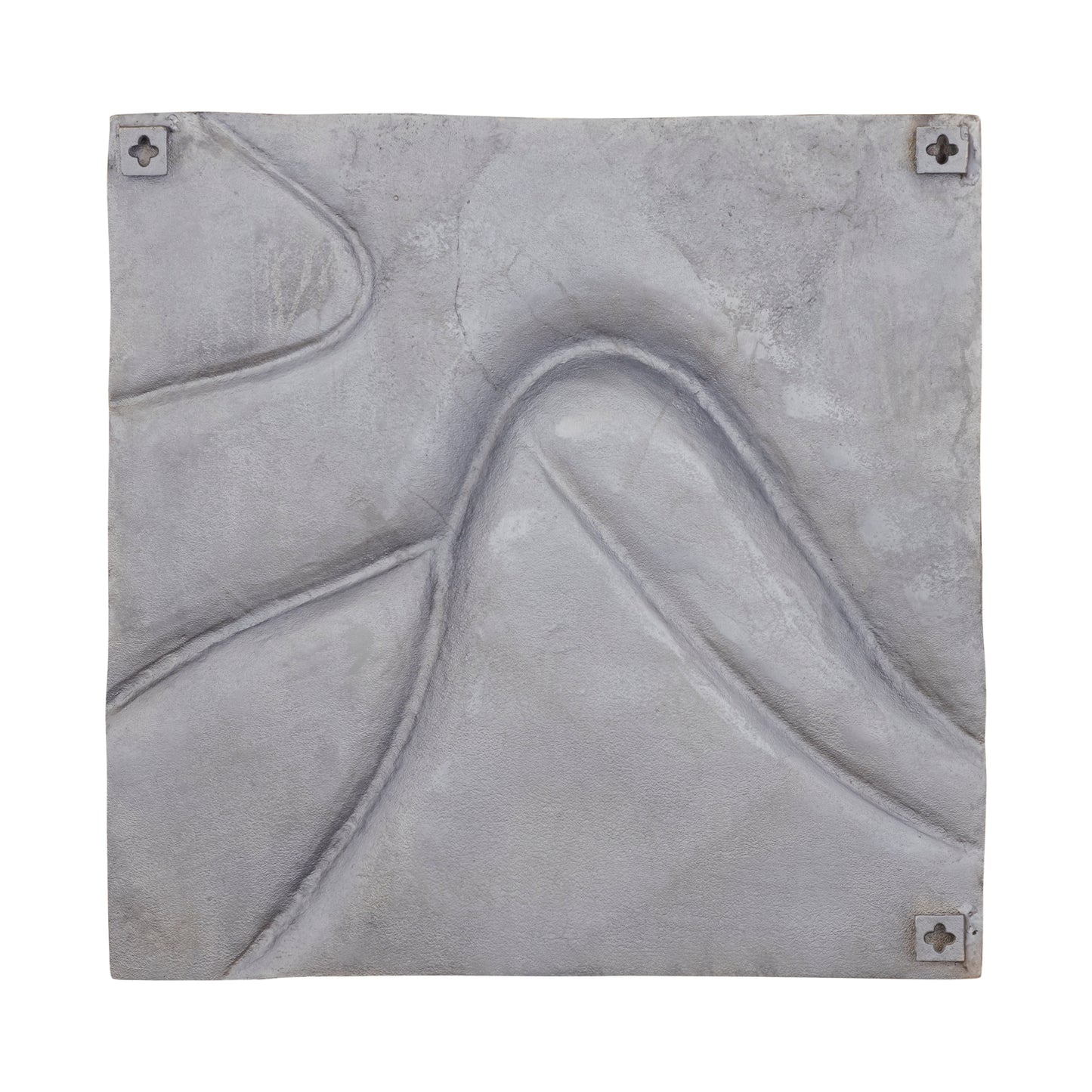 Gihan Nikkel Gegoten Aluminium Wandpaneel Golflijnen L 70x70x5 cm