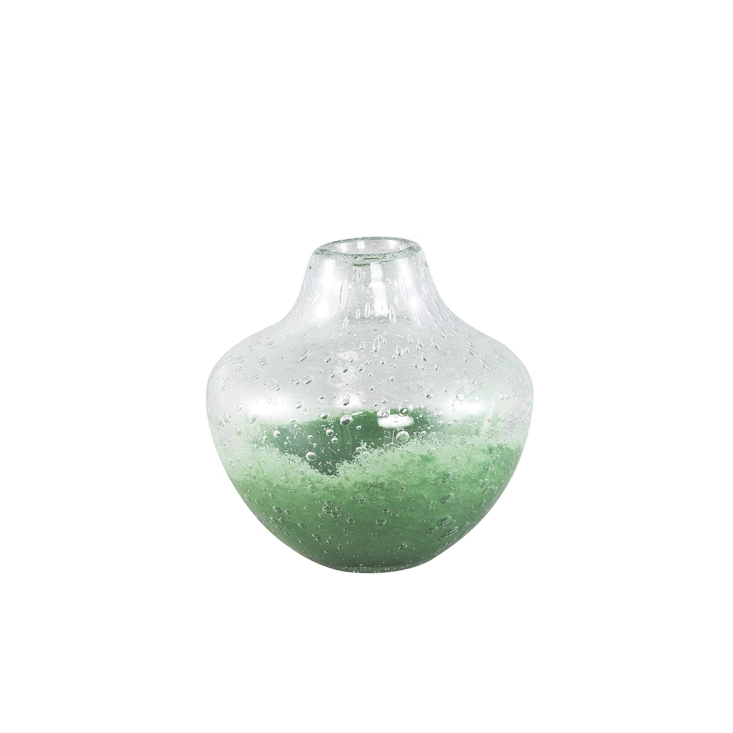 Enrikas Groene Glazen Bol Vaas Set van 6 Stuks - 6 Sets 11x11x11 cm