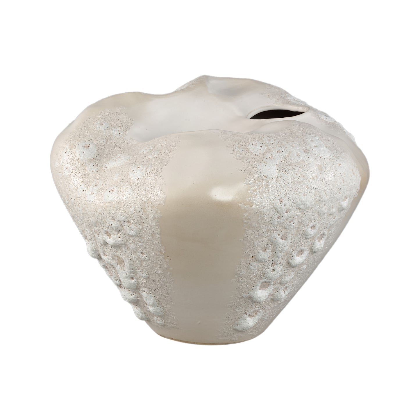 Dangelo Crème Keramische Vaas Onregelmatig L 26.5x35.5x34.5 cm