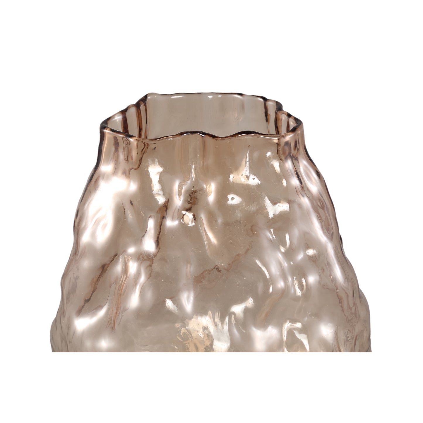 Narin Crème Vaas met Onregelmatige Vorm L 31.5x24x24 cm