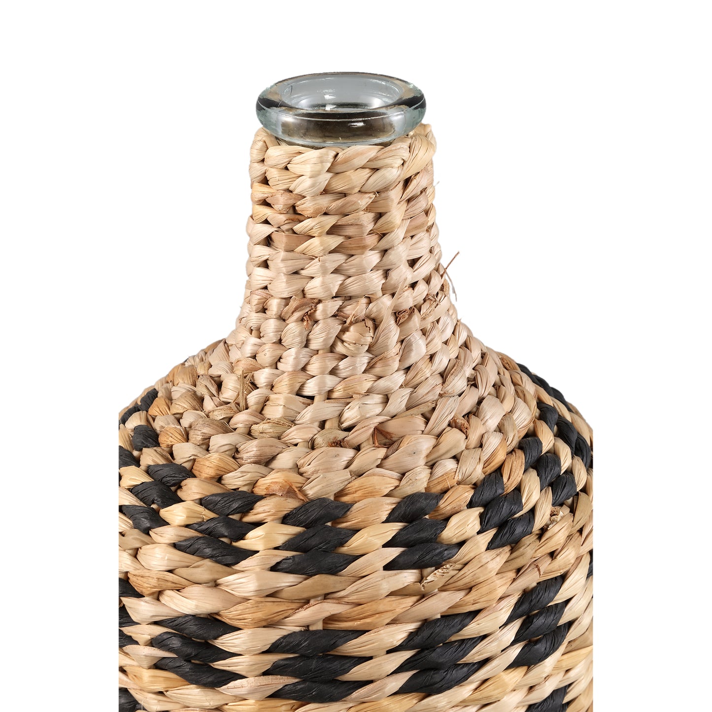 Williams Natuurlijke Zwart Glas Met Papier Vaas Set van 4 Stuks L - 4 Sets 30x17x17 cm