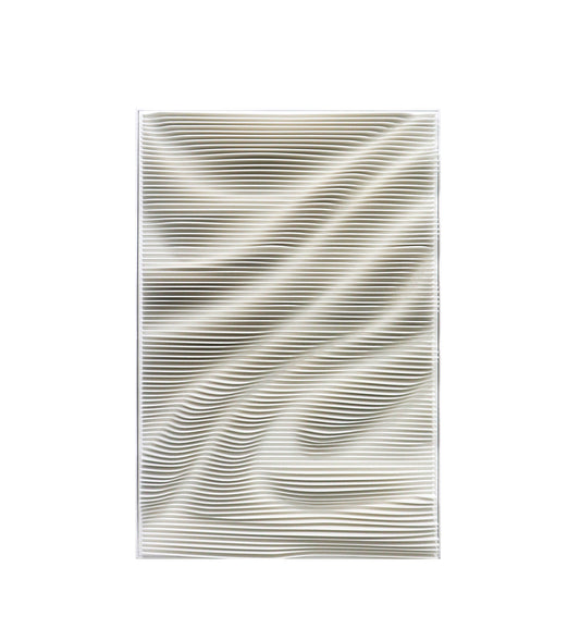 Aleishia Wit Rechthoekig MDF Wandpaneel Met Golvend Patroon 120x80x9 cm