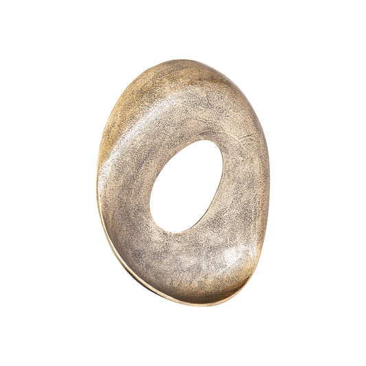 Daweson Gouden Gegoten Aluminium Wandpaneel Open Rond S 45x45x6 cm