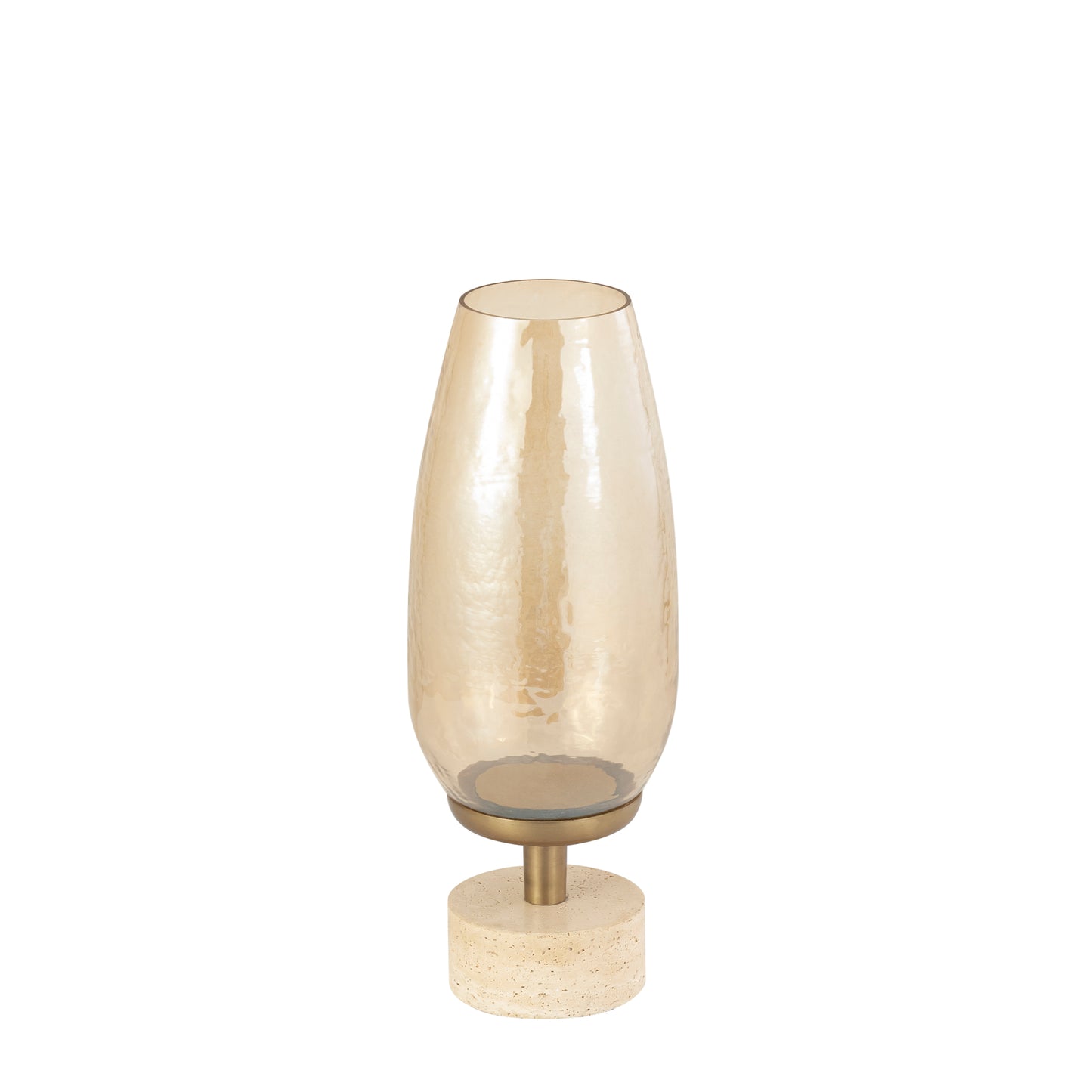 Sajeth Messing Lustre Glazen Stormlight Op Voet M 41x15x15 cm