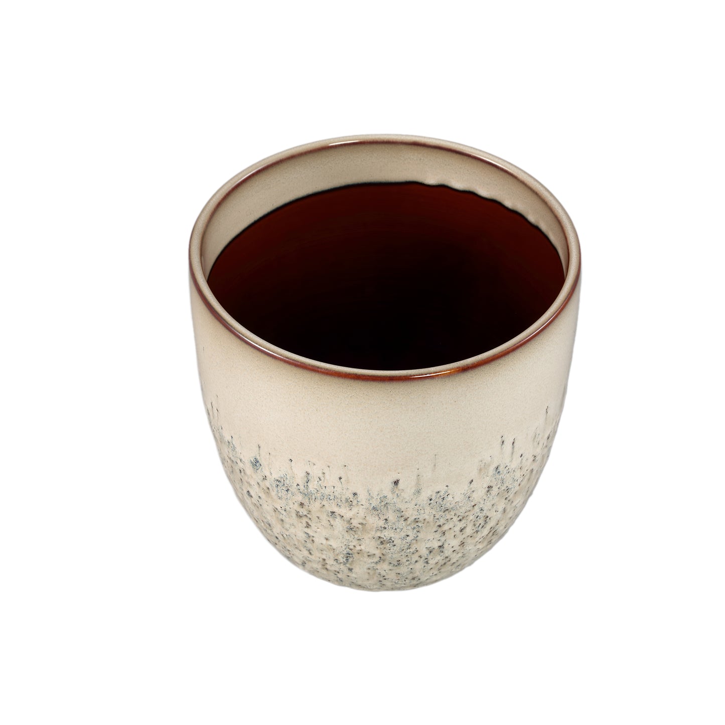 Harper Crème Keramische Pot Bombay Rond XL – Set van 6 Stuks - 6 Sets 18x20.5x20.5 cm