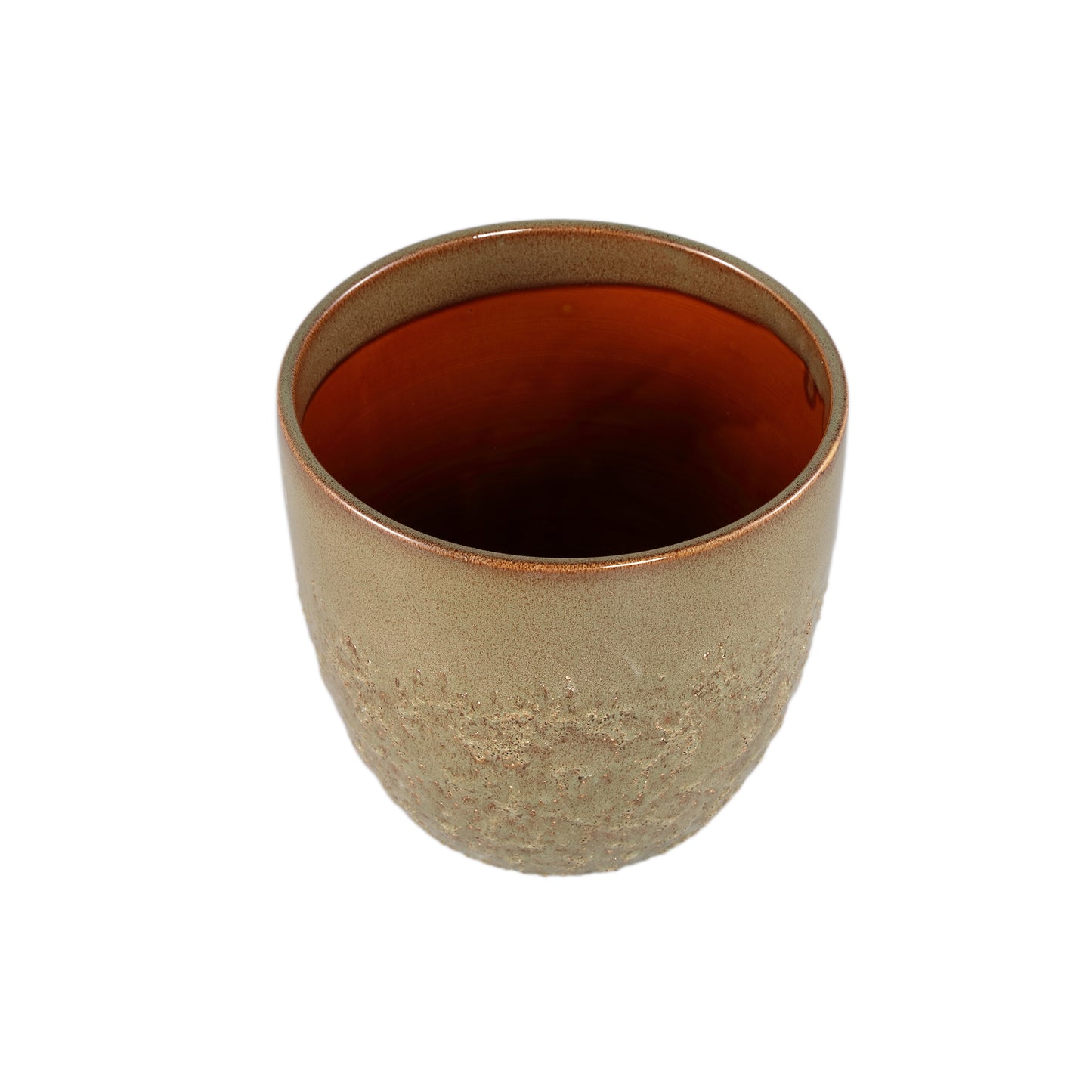 Harper Groen Keramische Pot Bombey Rond XL Set van 6 Stuks - 6 Sets 18x20.5x20.5 cm