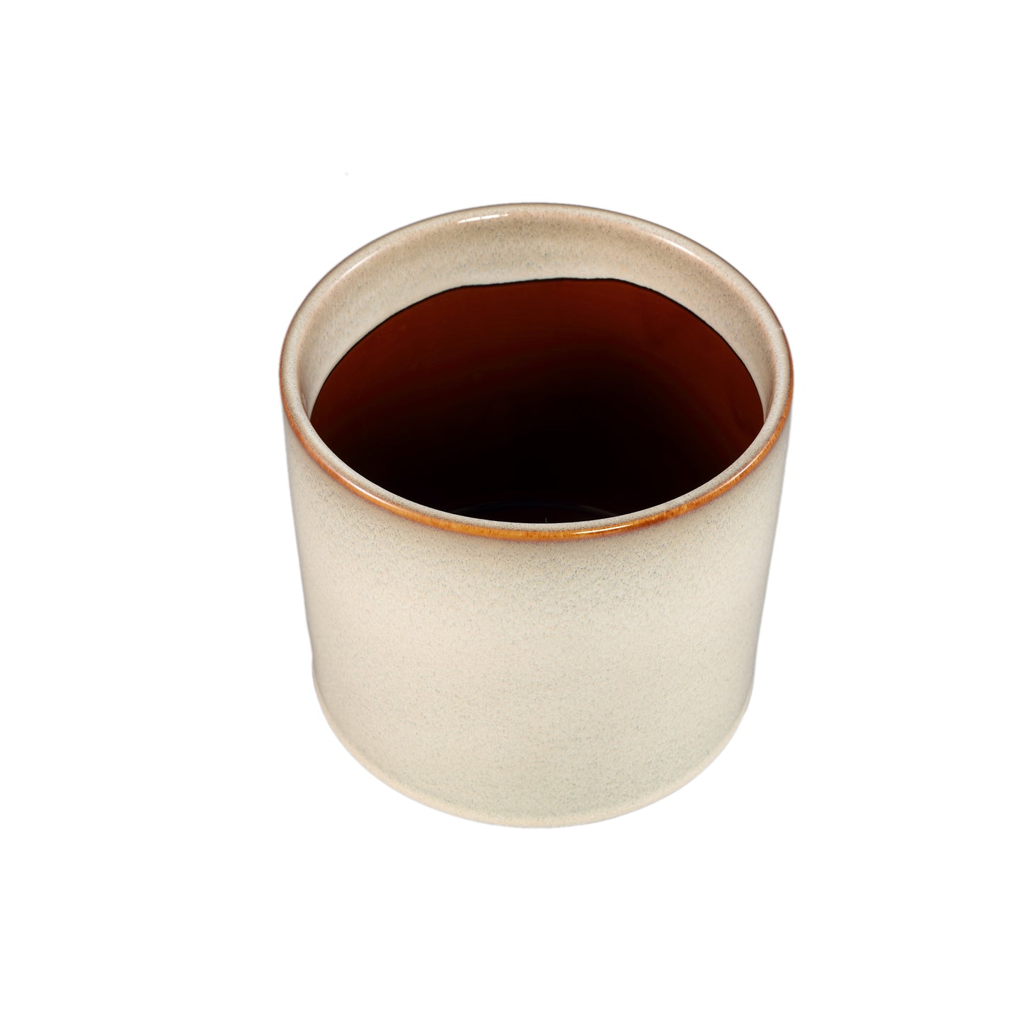 Suzann Creme Keramische Pot Rond Recht Ruw Set Van 6 Stuks - 6 Sets 15.5x17x17 cm
