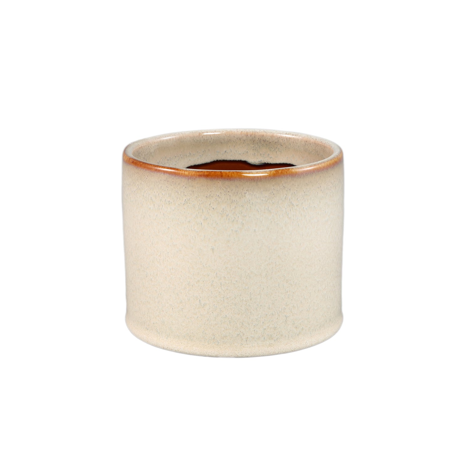 Mary Crème Keramische Pot Rond Recht Glad M – Set van 12 stuks - 12 Sets 10x11.5x11.5 cm