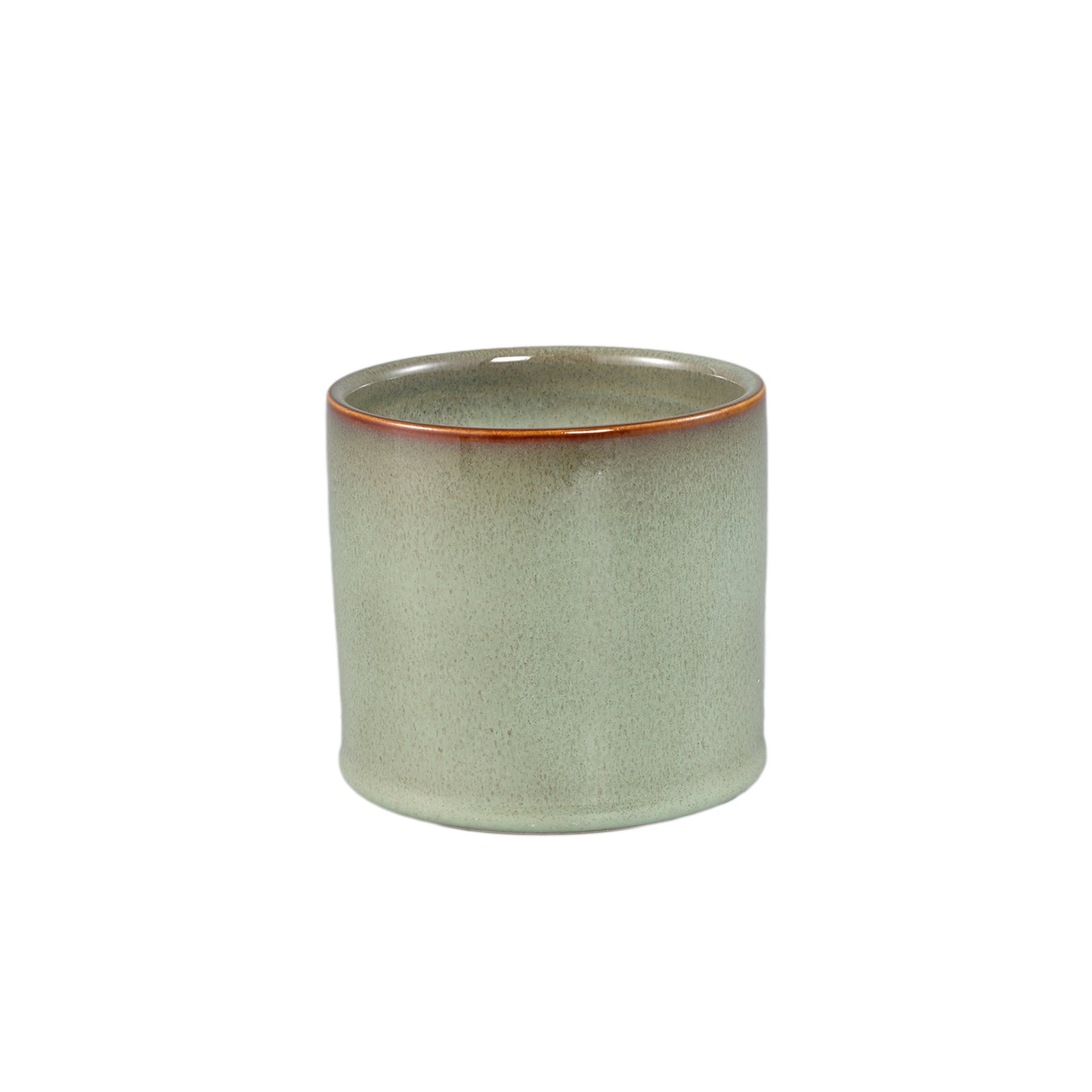 Mary Groen Keramische Pot Rond Recht Glad S Set van 12 - 12 Sets 9x10x10 cm