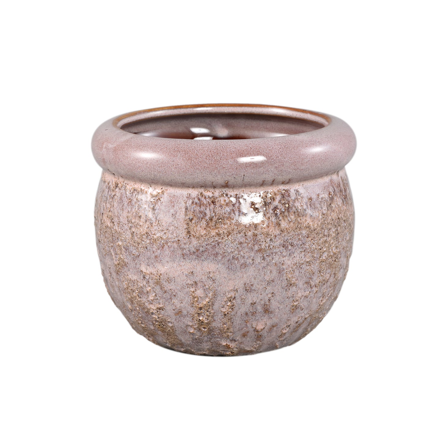 Jena Roze Keramische Pot Rond Met Dikkere Rand L Set Van 12 Stuks - 12 Sets 13x15.5x15.5 cm