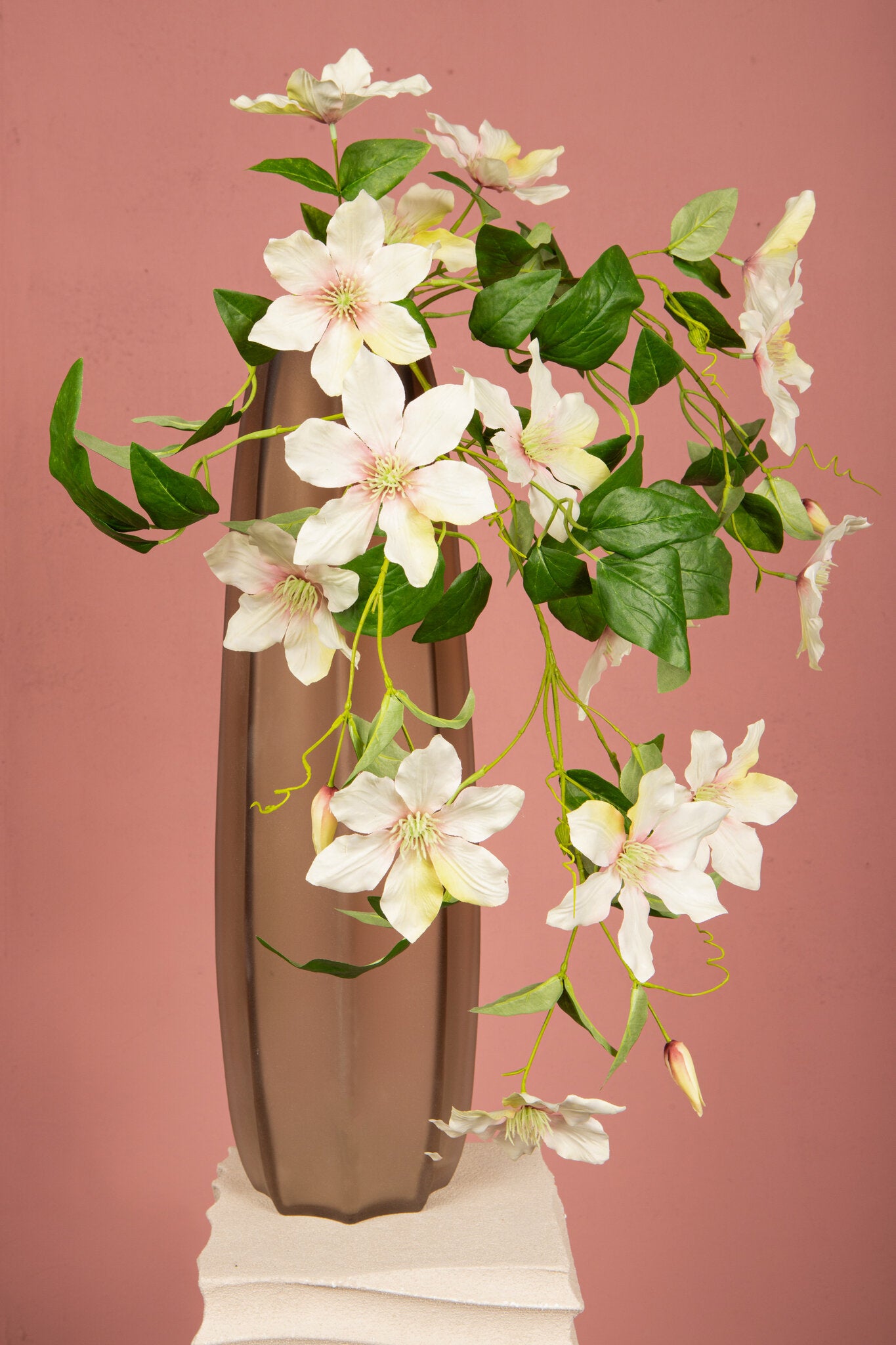 Garden Flower Witte Clematis Spray - Set van 6 108x50x42 cm