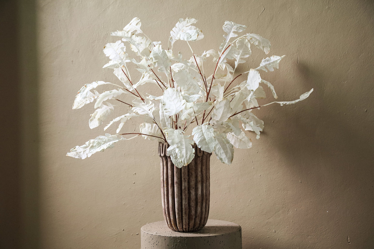 Leaves Plant Crème Chrysanthemumbladeren Spray - Set van 12 95x57x43 cm