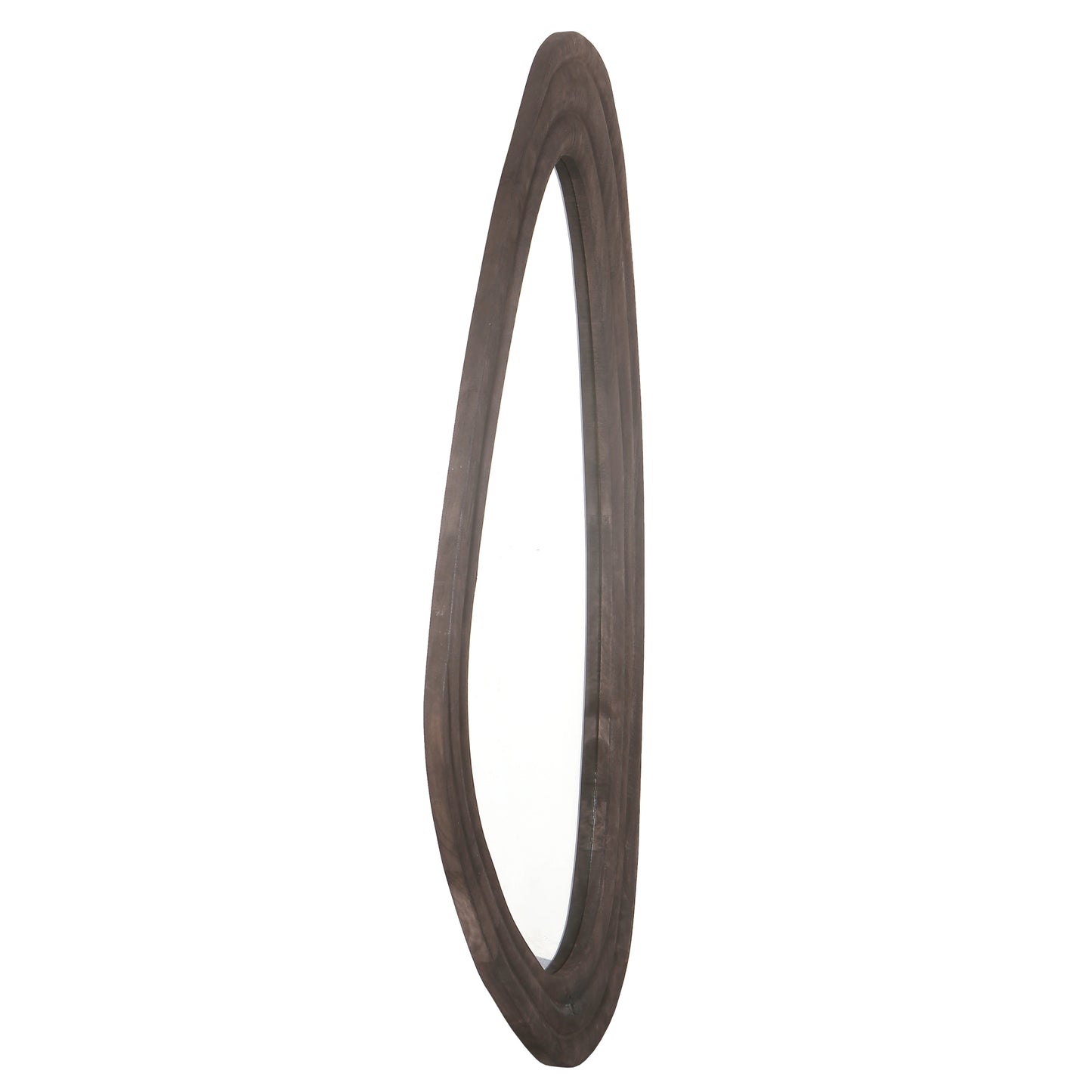 Santin Bruine Mangohout Organische Driehoek Spiegel 131x66x4 cm