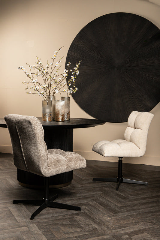 Milan Dining Chair Swivel Stone (set of 2)