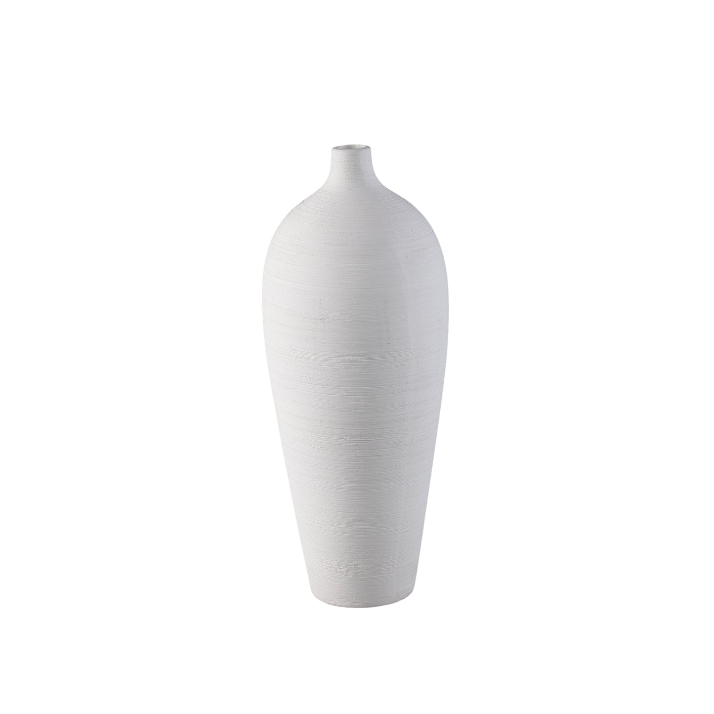 Cavinn Witte Mat Keramische Fles Vaas M Set van 2 - 2 Sets 44x18x18 cm
