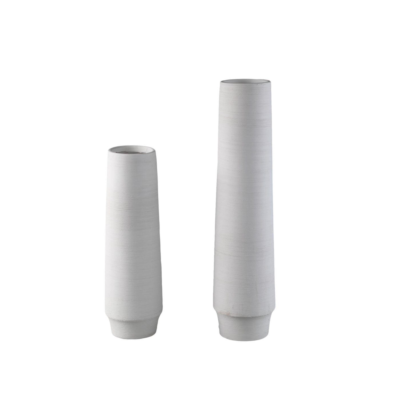 Zonna Wit Mat Keramische Hoge Vaas L Set van 2 60.5x15.5x15.5 cm
